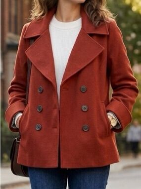 MISS SELFRIDGE Short Boxy Peacoat - Size 12